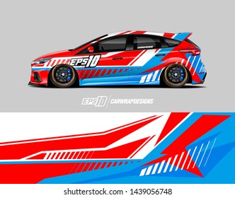 car graphic design concept. Abstract racing background for wrapping vehicles, race cars, cargo van, pickup trucks and racing livery.