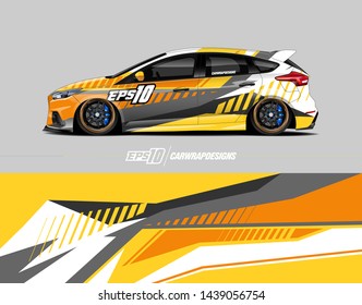 car graphic design concept. Abstract racing background for wrapping vehicles, race cars, cargo van, pickup trucks and racing livery.