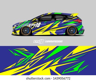 car graphic design concept. Abstract racing background for wrapping vehicles, race cars, cargo van, pickup trucks and racing livery.