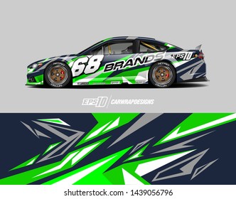 car graphic design concept. Abstract racing background for wrapping vehicles, race cars, cargo van, pickup trucks and racing livery.