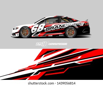 car graphic design concept. Abstract racing background for wrapping vehicles, race cars, cargo van, pickup trucks and racing livery.