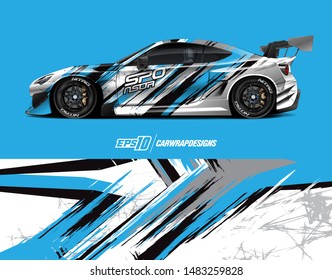 Concepto de diseño gráfico de Camión. Diseño gráfico de rayas abstractas para envolver vehículos, camión de carreras, furgoneta de carga, coche de recogida y rodaje.