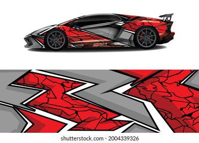 Car graphic design concept. Graphic abstract grunge stripe designs for wrapping 