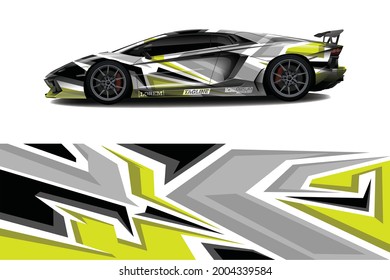 Car graphic design concept. Graphic abstract grunge stripe designs for wrapping 