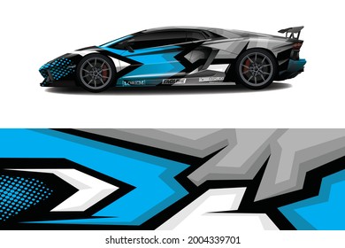Car graphic design concept. Graphic abstract grunge stripe designs for wrapping 
