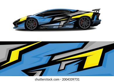 Car graphic design concept. Graphic abstract grunge stripe designs for wrapping 