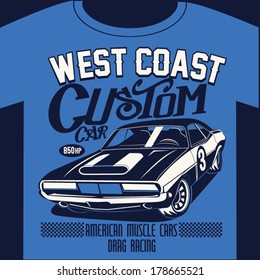 car graphic design for t-shirt