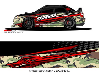 
car graphic vector. abstract background racing livery design for vehicle vinyl wrap 