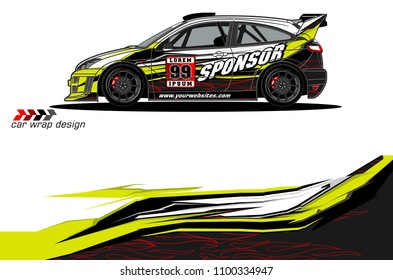 
car graphic vector. abstract background racing livery design for vehicle vinyl wrap 