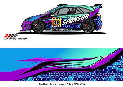 
car graphic vector. abstract background racing livery design for vehicle vinyl wrap 