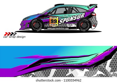 
car graphic vector. abstract background racing livery design for vehicle vinyl wrap 