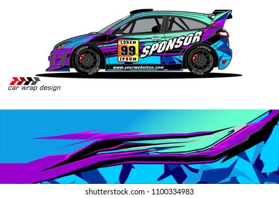 
car graphic vector. abstract background racing livery design for vehicle vinyl wrap 