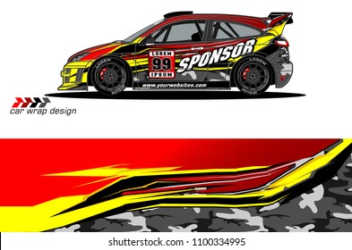 
car graphic vector. abstract background racing livery design for vehicle vinyl wrap 