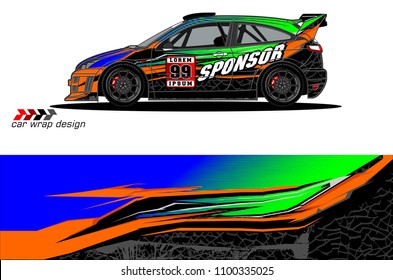 
car graphic vector. abstract background racing livery design for vehicle vinyl wrap 