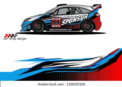 
car graphic vector. abstract background racing livery design for vehicle vinyl wrap 