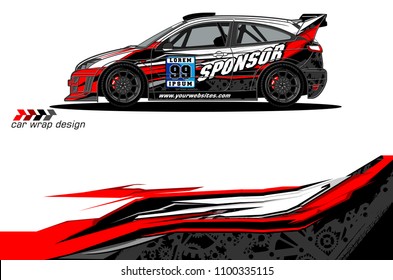 
car graphic vector. abstract background racing livery design for vehicle vinyl wrap 