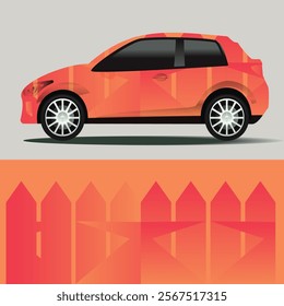 Car  graphic vector. abstract grunge background design for vehicle viny l wrap and car branding.