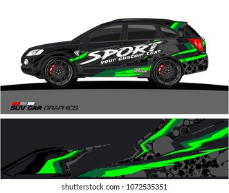 Car Graphic vector. abstract racing background for SUV vinyl wrap