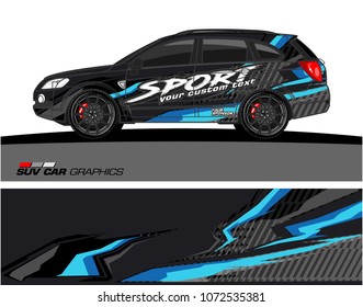 Car Graphic vector. abstract racing background for SUV vinyl wrap