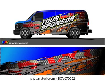 
Car graphic vector. abstract racing shape with modern camouflage design for vehicle vinyl wrap 

