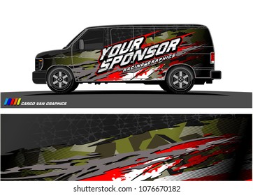 
Car graphic vector. abstract racing shape with modern camouflage design for vehicle vinyl wrap 
