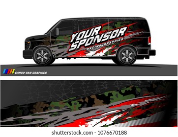 
Car graphic vector. abstract racing shape with modern camouflage design for vehicle vinyl wrap 

