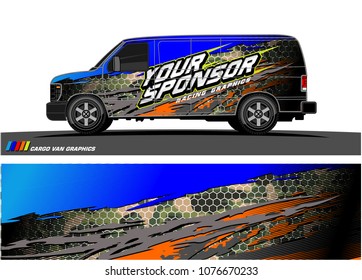 
Car graphic vector. abstract racing shape with modern camouflage design for vehicle vinyl wrap 
