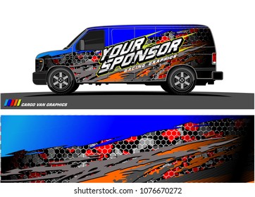 
Car graphic vector. abstract racing shape with modern camouflage design for vehicle vinyl wrap 
