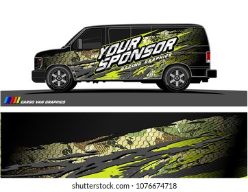 
Car graphic vector. abstract racing shape with modern camouflage design for vehicle vinyl wrap 
