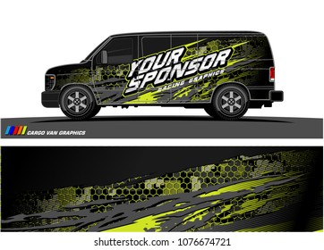 
Car graphic vector. abstract racing shape with modern camouflage design for vehicle vinyl wrap 
