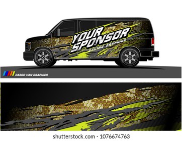 
Car graphic vector. abstract racing shape with modern camouflage design for vehicle vinyl wrap 
