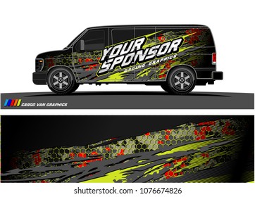 
Car graphic vector. abstract racing shape with modern camouflage design for vehicle vinyl wrap 
