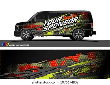 
Car graphic vector. abstract racing shape with modern camouflage design for vehicle vinyl wrap 
