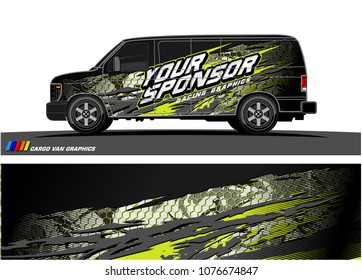 
Car graphic vector. abstract racing shape with modern camouflage design for vehicle vinyl wrap 
