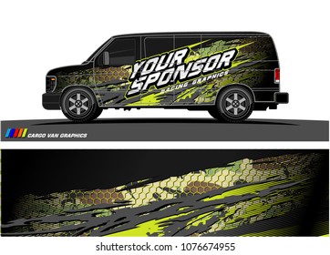 
Car graphic vector. abstract racing shape with modern camouflage design for vehicle vinyl wrap 
