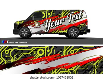 car graphic vector. abstract racing shape design for vehicle vinyl wrap 