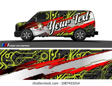 car graphic vector. abstract racing shape design for vehicle vinyl wrap 