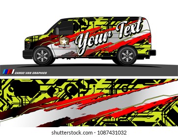car graphic vector. abstract racing shape design for vehicle vinyl wrap 