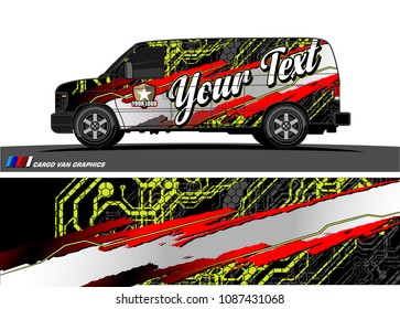 car graphic vector. abstract racing shape design for vehicle vinyl wrap 
