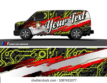 car graphic vector. abstract racing shape design for vehicle vinyl wrap 