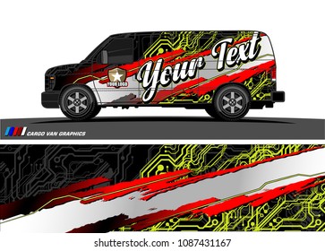 car graphic vector. abstract racing shape design for vehicle vinyl wrap 
