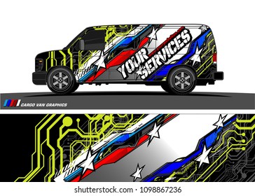 car graphic vector. abstract racing shape design for vehicle vinyl wrap 