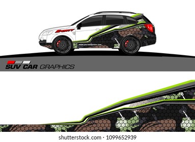car graphic vector. abstract racing shape design for vehicle vinyl wrap 