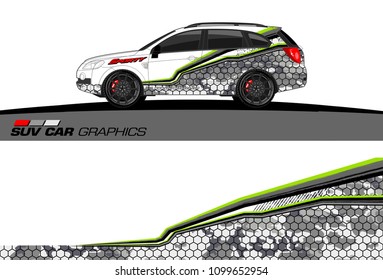 car graphic vector. abstract racing shape design for vehicle vinyl wrap 