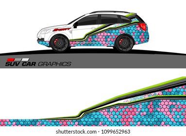 car graphic vector. abstract racing shape design for vehicle vinyl wrap 