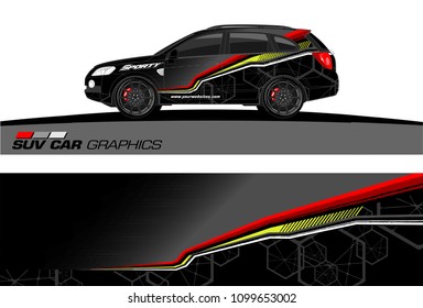 car graphic vector. abstract racing shape design for vehicle vinyl wrap 