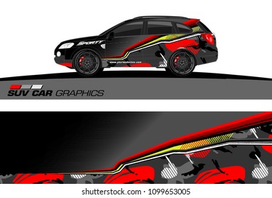 car graphic vector. abstract racing shape design for vehicle vinyl wrap 