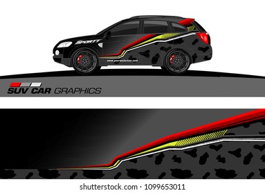car graphic vector. abstract racing shape design for vehicle vinyl wrap 