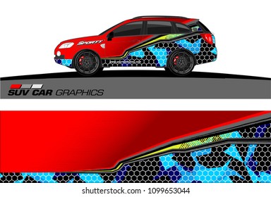 car graphic vector. abstract racing shape design for vehicle vinyl wrap 