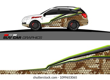 car graphic vector. abstract racing shape design for vehicle vinyl wrap 